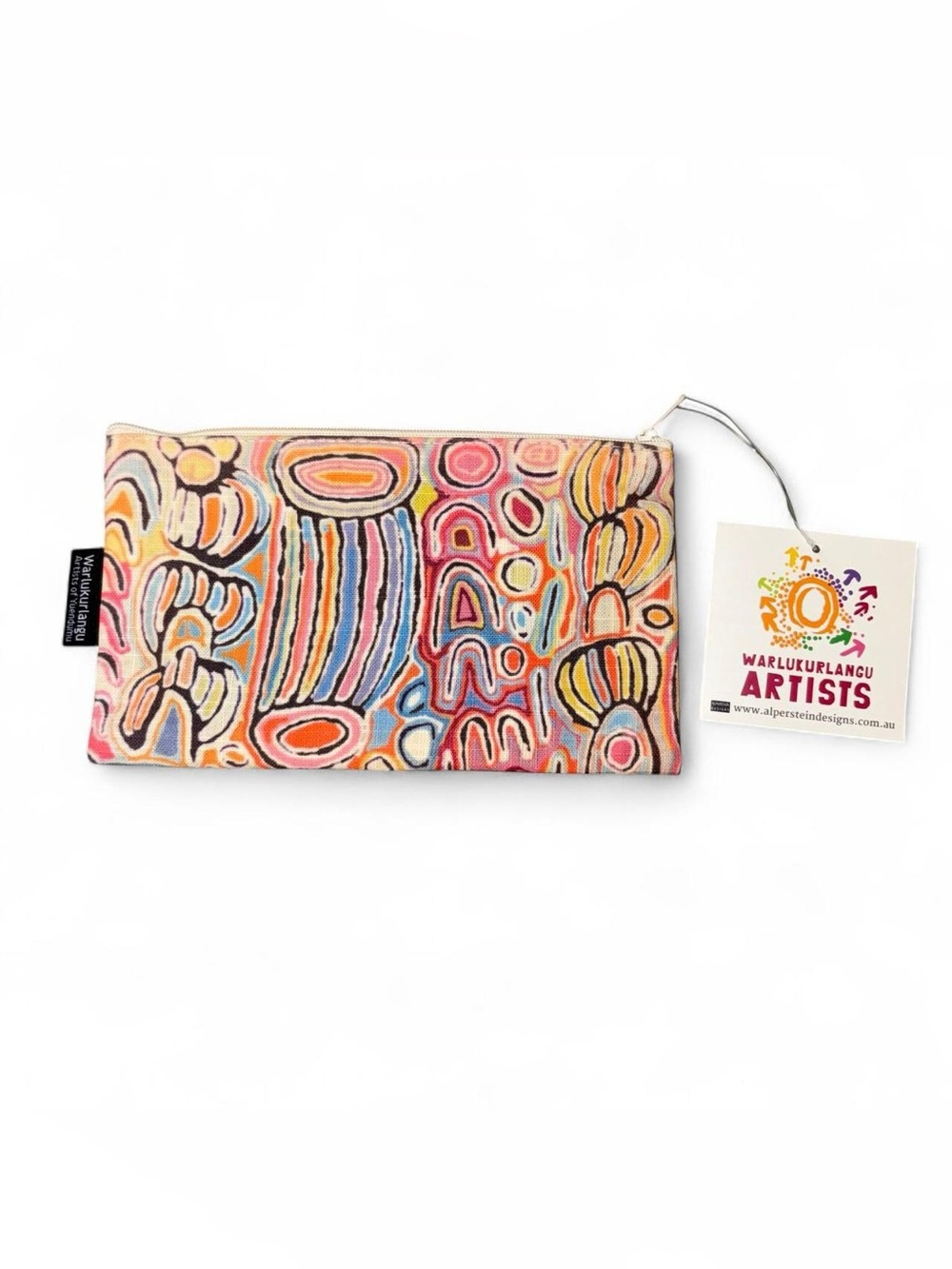Judy Watson aboriginal Multicolor Cotton Art Pouch